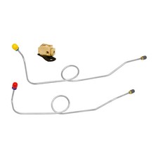 62-64 Dodge Mopar Dual Master Conversion Cylinder Block And Brake Lines Tubes