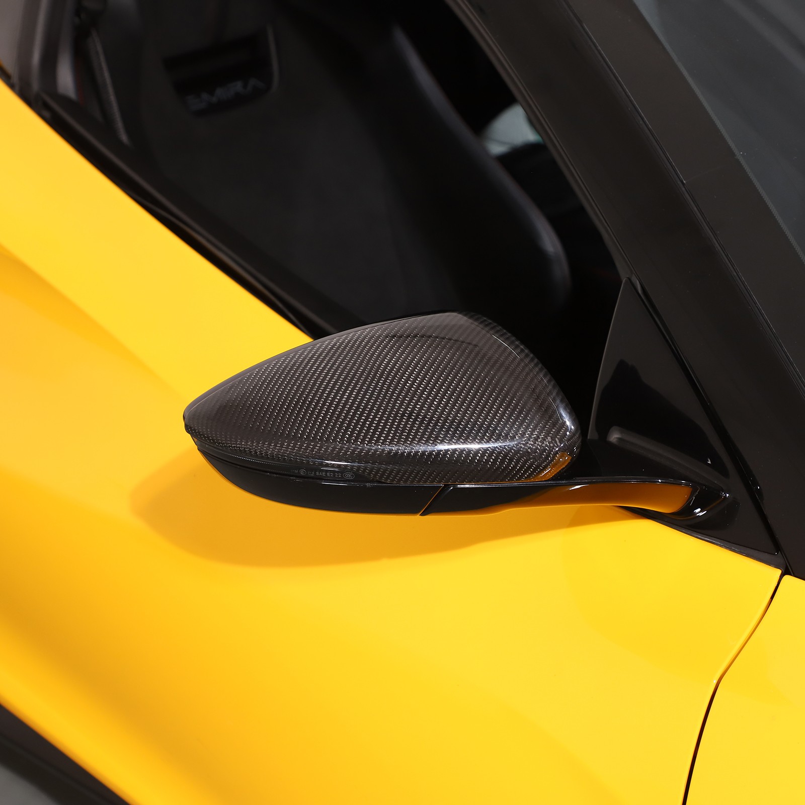 Real Carbon Fiber Side View Mirror Accent Trim Cover Fits Lotus EMIRA 2023-2026