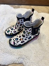Next Girls, Wellies, Chelsie Boot Style, Leopard Print, Size 13