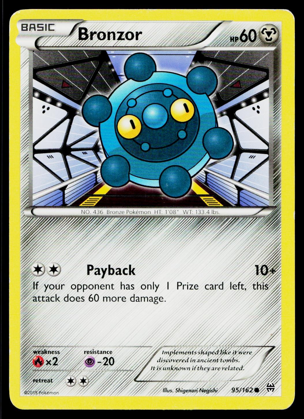 Bronzor 95/162 Common BREAKthrough Pokemon Heavily Played