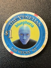 Las Vegas Casino Chip $1 The Venetian Bluephoria Blue Man Group Nevada Sammler