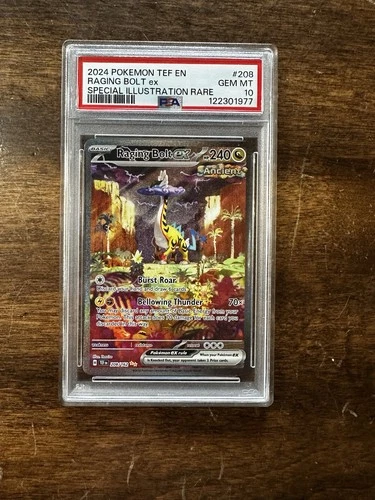 PSA 10 Raging Bolt EX 208/162 Special Illistaration Rare Temporal Forces Holo