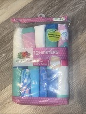 Fruit of the Loom Underwear Assorted Cotton Hipster Panties, 12 Pack Sizes 10