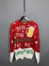 CHRISTMAS Jumper - Size Medium - Red - Great Condition - Men  s