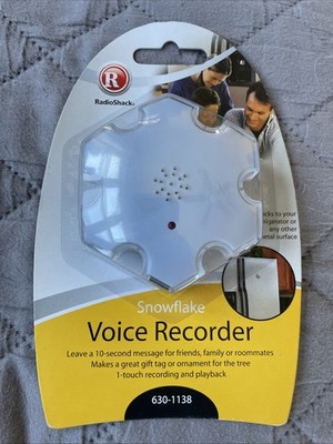 Voice Recorder RadioShack Snowflake 630-1138 Elder Memory Helper Senior Reminder