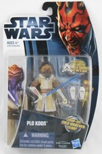 Hasbro Star Wars Clone Wars Plo Koon Figure Snap On Cold Weather Gear 2012 CW6