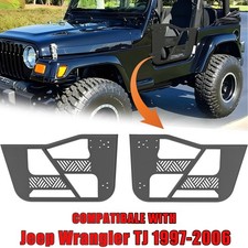 Body Armor Complete Set Of 2 Tubular Door Without Mirror For 97-06 Jeep Wrangler