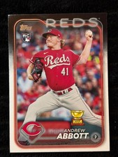 2024 Topps Andrew Abbott RC Rookie Card Cincinnati Reds Series 1 Pitcher #214 ML