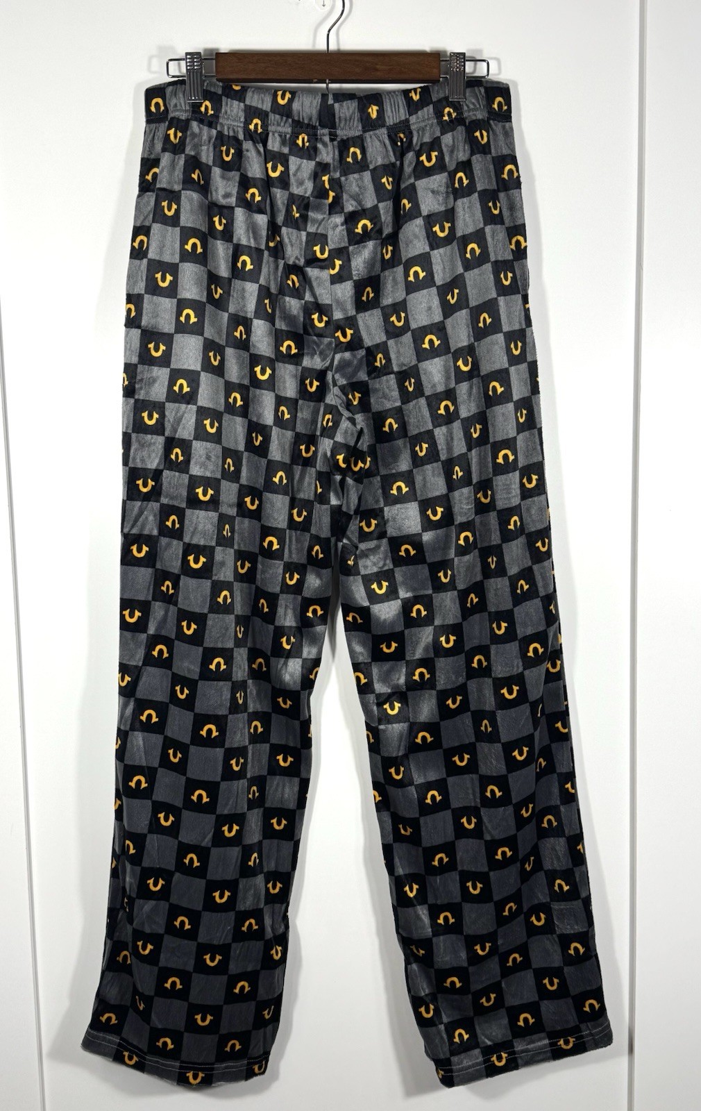 True Religion Sleepwear Pants Men’s Large Gray Black Horseshoe Pajama Bottoms thumbnail 3