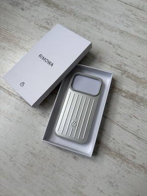 RIMOWA iPhone 17 Pro Silver Aluminium Phone Case Authentic Metallic Box NEW
