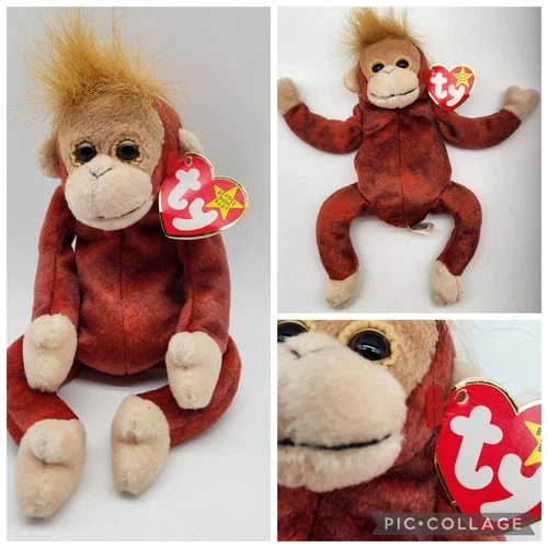 Ty Beanie Baby Sweetheart the Orangutan Vintage 1999 9" Plush Stuffed Animal Toy