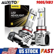 AUXITO 9005 HB3 LED Headlight Kit High Low Beam Bulbs Super Bright 6500K White