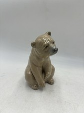 Lladro 1205 Good Bear Brown Porcelain Figurine Sitting Seated Retired RARE 5”