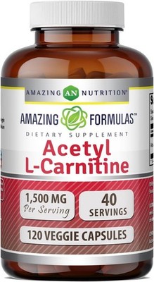 Amazing Formulas Acetyl L-Carnitine | 1500 per Serving Supplement | Vegetarian C