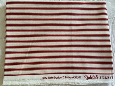 Riley Blake Yuletide Forest Red & White Stripe~Christmas/Holiday ~ BTHY