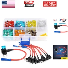 10 Pack 12V Car Add-A-Circuit Fuse Tap Adapter Mini Atm Apm Blade Fuse Holder...