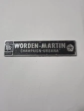 VTG Worden Martin Rolls-Royce Dodge Champaign  Metal Dealer Badge Emblem Tag 
