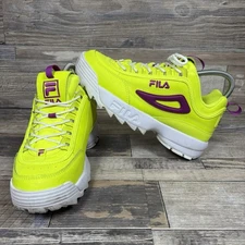 Fila Disruptor II Premium 5XM01763-726 Womens Yellow Lifestyle Sneakers Shoes 8