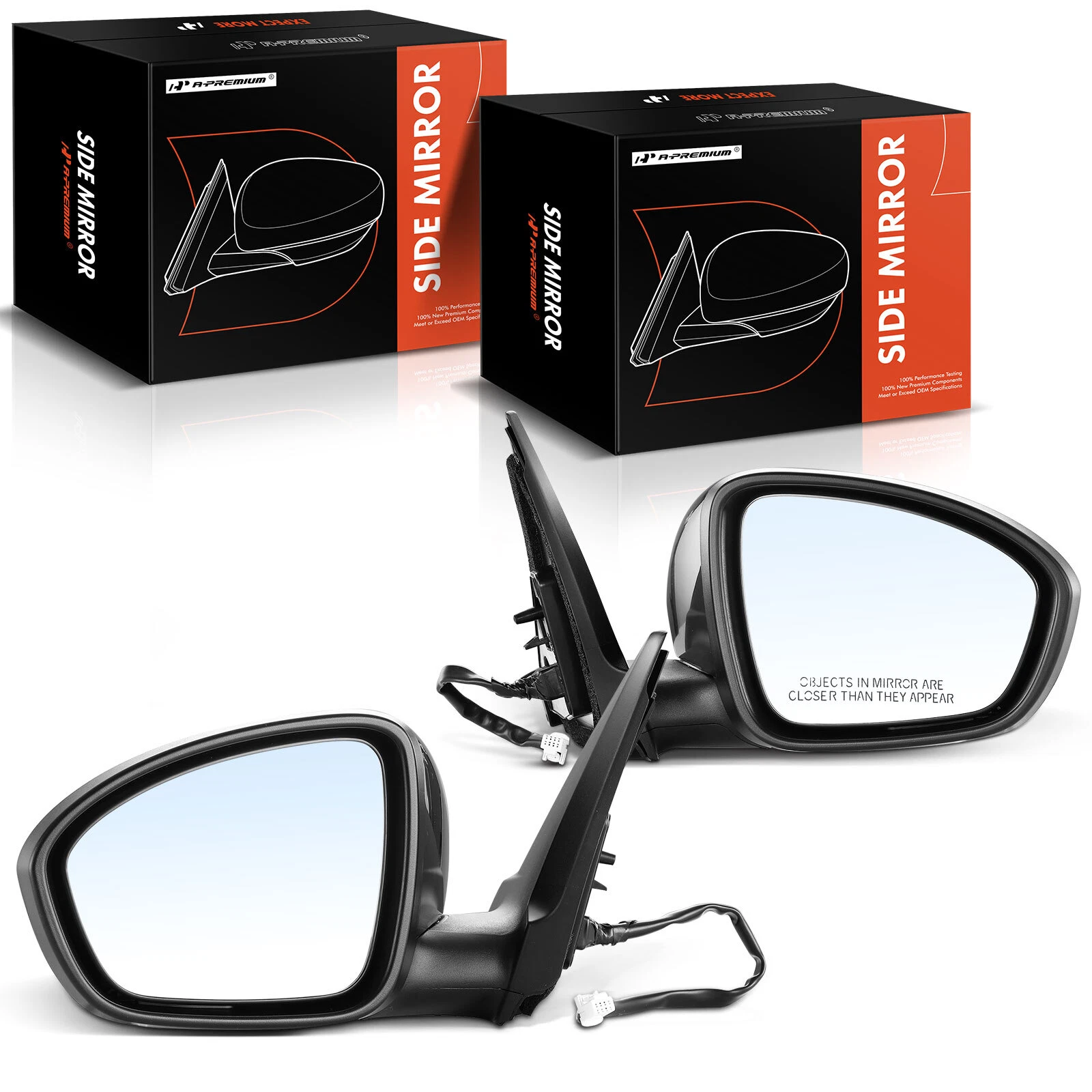 A-Premium Pair Power Mirror w/ Manual Fold & Blind Spot for Nissan Sentra 20-22