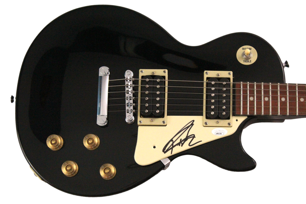 Richard Fortus Signed Autograph Black Gibson Epiphone Les Paul