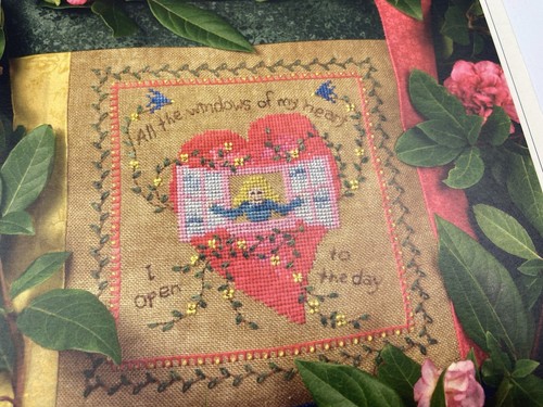 The Victoria Sampler Windows Of My Heart Counted Cross Stitch Pattern - Picture 2 of 3