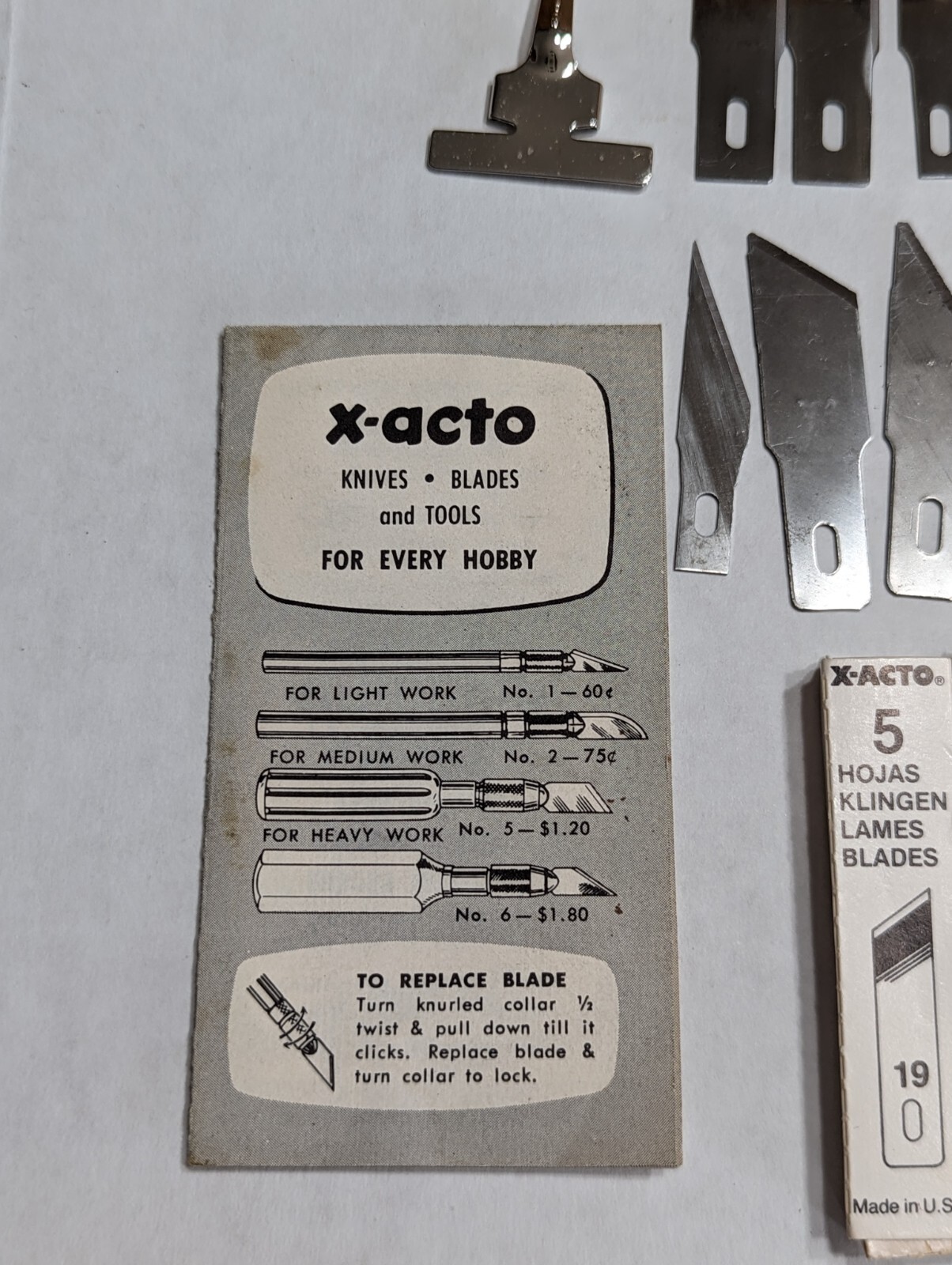 Nice Vintage XActo Knife Set in Wooden Box, 3 Knives, 22 Blades eBay