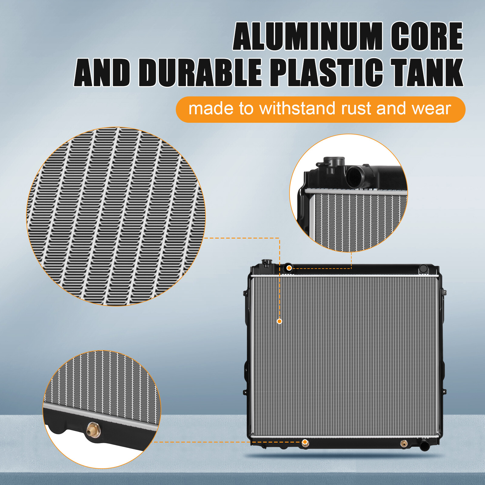 2376al Radiator 2376 Silver Radiator For 2001-2007 Toyota Sequoia 2004-2006 Toyota ...