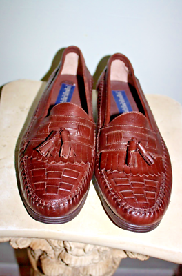 Giorgio Brutini Men\'s Brown Leather Tassel Weave Loafer Shoes Size‎ 9.5 D Brazil Giorgio Brutini Men main image 4