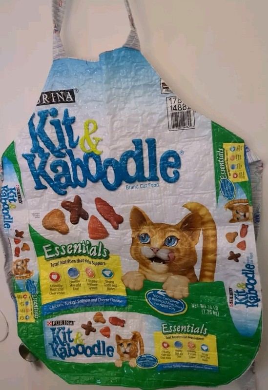 Homemade Apron Kit & Kaboodle Cat Food Bag For Kids Crafts Play