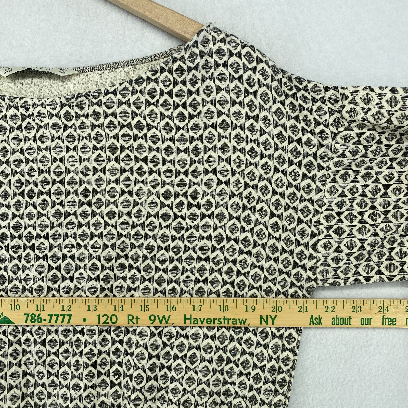 ZARA BASIC Tunic S Geometric Double Weave Cuffed … - image 10