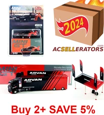 Mini GT 1:64 🟥⬛ Advan S15 SILVIA / Actros Transporter / Tent 🚚🚗🚩 YOU PICK