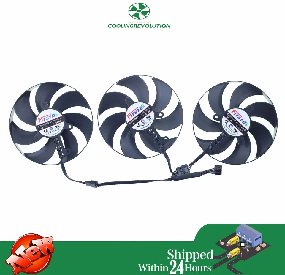 104mm ASUS TUF Gaming RTX 4080 SUPER 4090 OC Graphics Card Fan - Image 2 of 2