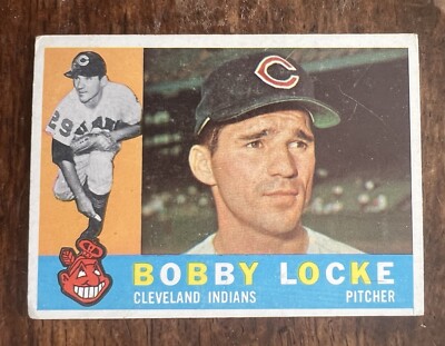 1960 Topps #44a Bobby Locke  RC, VAR Rookie Cleveland Indians