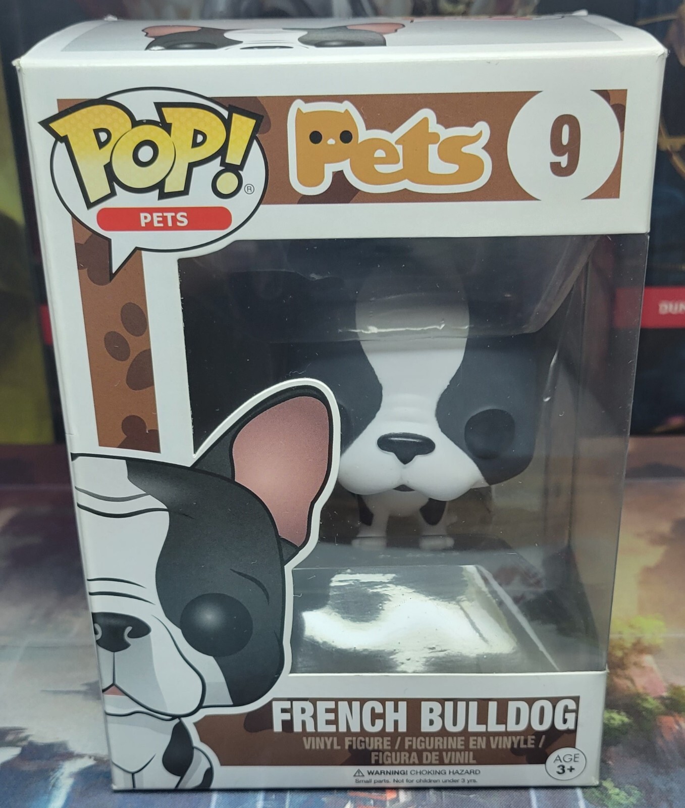 Funko Pop Pets #9 French Bulldog Black &Amp; White - Rare Vaulted