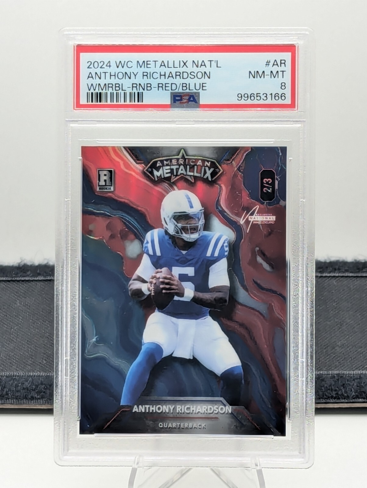 Anthony Richardson RC: 2024 Wild Card AMERICAN METALLIX, RED/BLUE, 