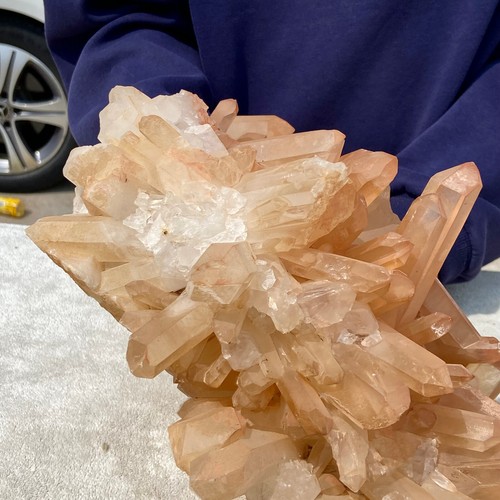 18.2LB Large Natural Clear White Quartz Crystal Cluster Energy Healing Specimen - Afbeelding 13 van 21