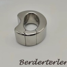 6Size Stainless Steel Ball Stretcher Lock Ring Heavy Duty Weight Scrotum Pendant