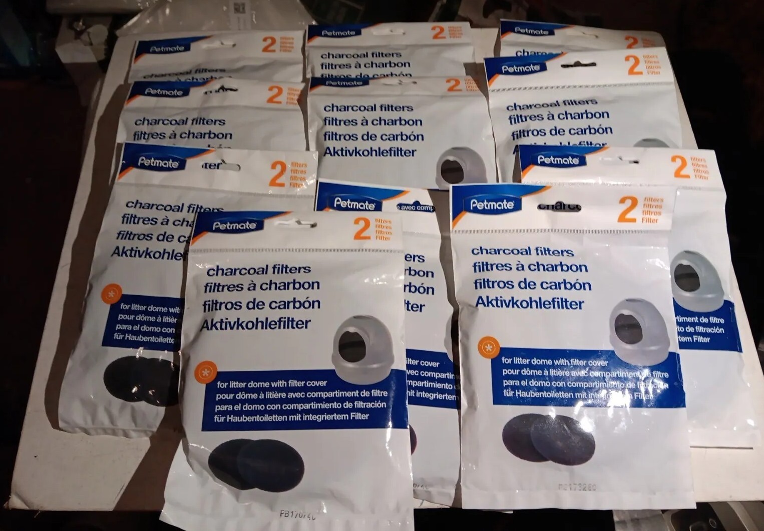 PetMate  Charcoal Clean Step Cat Litter Dome Air Filters Lot of 22 NEW/SEALED 