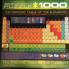 Periodic Table of the Elements 1000 piece puzzle Eurographics Colorful Education
