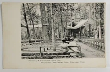 Willimantic Camp Ground Preachers' Stand - Connecticut Campgrounds Postcard S17