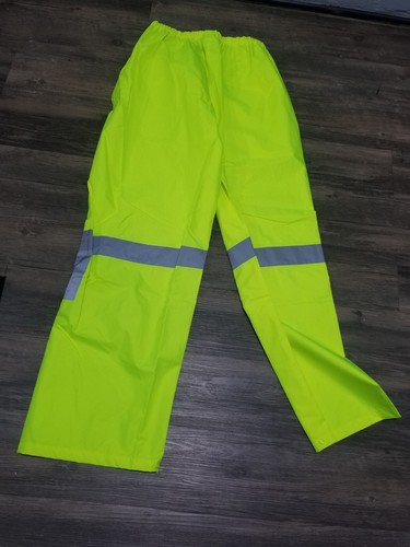 AWARE WEAR Reflective Rain Pants Concern for Safety;LIME; Class E Level 2 size L - Picture 3 of 14