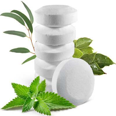 6 Organic Shower Steamers Vapor Tablets Extra Strong with Menthol Crystals