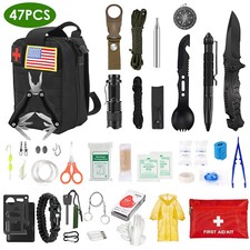 47X Emergency Survival Kit Tool Survival EDC Gear Equipment First Aid Supplies