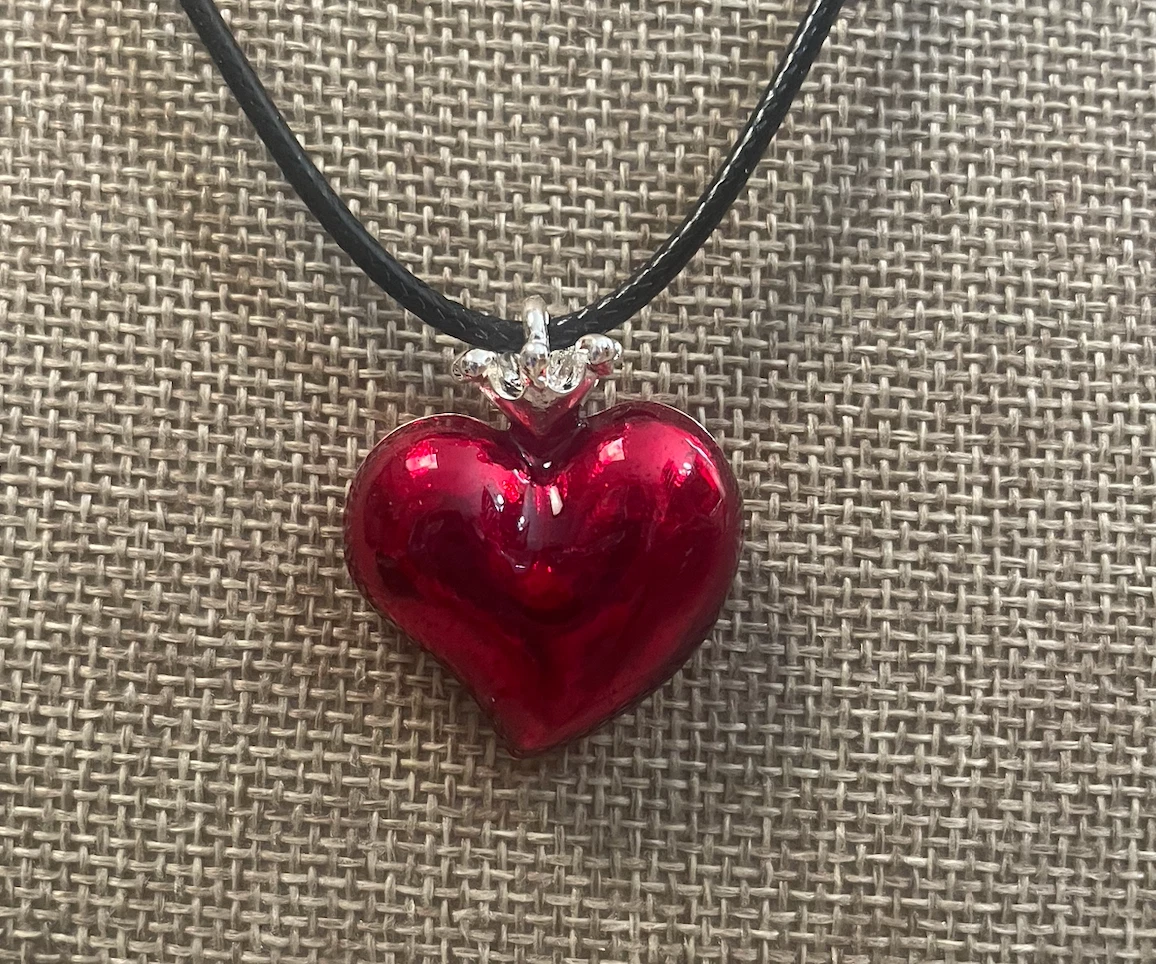 Heart shaped charm best sale necklace