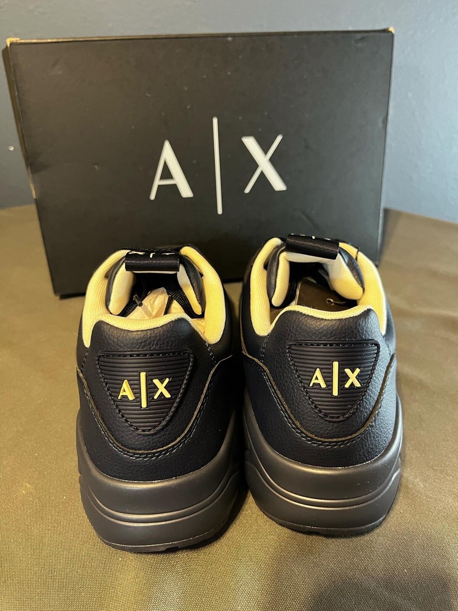 Armani Exchange Men Sneakers with Logo shoes size 11 Blue new with