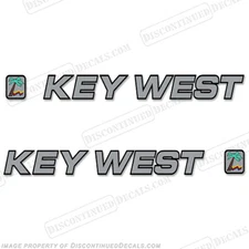 Fits Key West 1720 Boat Logo Decals With Palm Tree - 1995