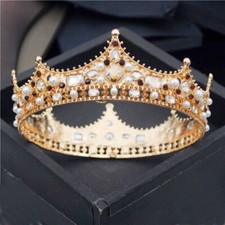Bridal Baroque Diadem Tiaras Crystal Pearls Crowns Wedding Hair Accessories 1pc