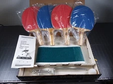 Vintage 80's KNIGHT Table Tennis SET 4 IMPERIAL  net, rules, complete NEW NOS