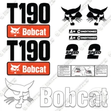 Fits Bobcat T190 Decal Kit Skid Steer Decals T 190 T-190 Replacement Stickers