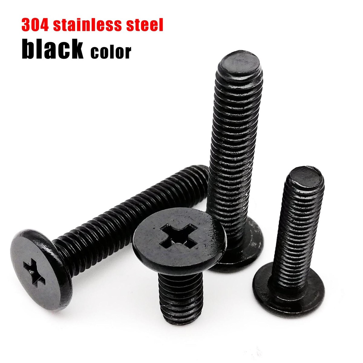 5pcs Black Metal Screw Saw Blade Bolt M8 X 18mm Le... – Vicedeal - Foto 4